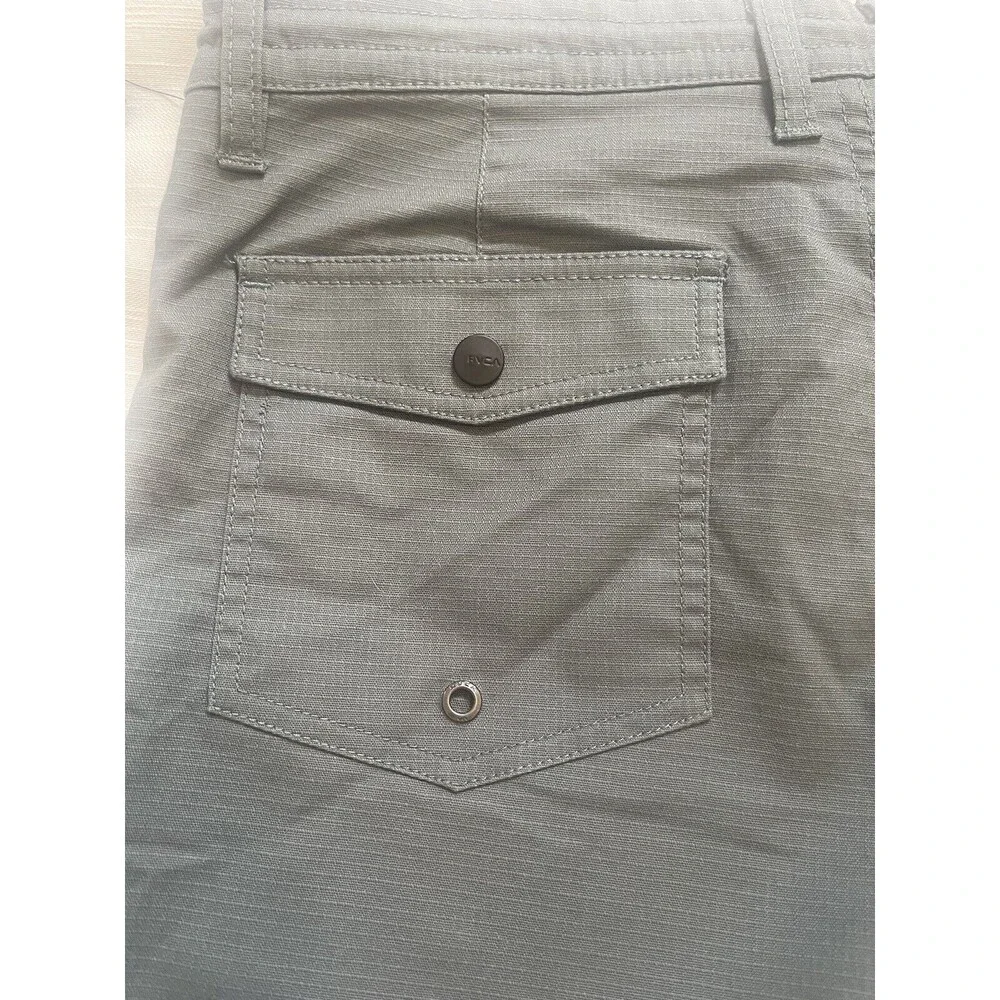 RVCA Hidden Drawstring 17” Cotton Polyester Blend Shorts In Dark Gray Sz 29 New
